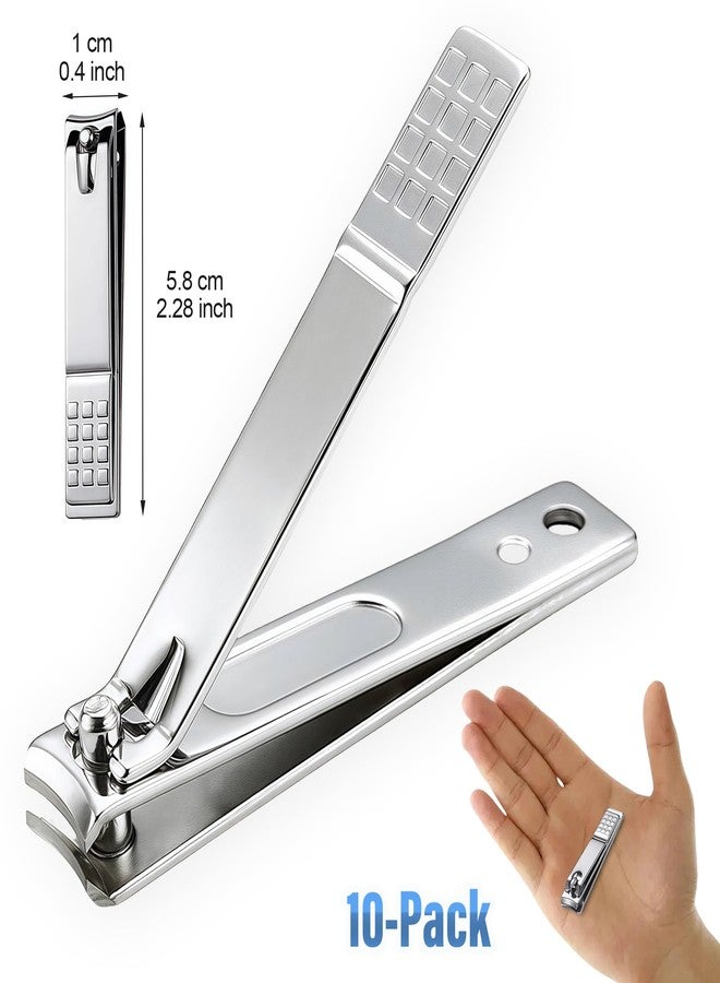 AVERZELLA 10-Pack Toenail Clippers Nail Clippers Bulk, Fingernail Toenail Clippers Pack Travel Size, Stainless Steel Edgy Nail Clippers Curved Edge for Men Women Homeless Care Supplies (Silver) - Image 5